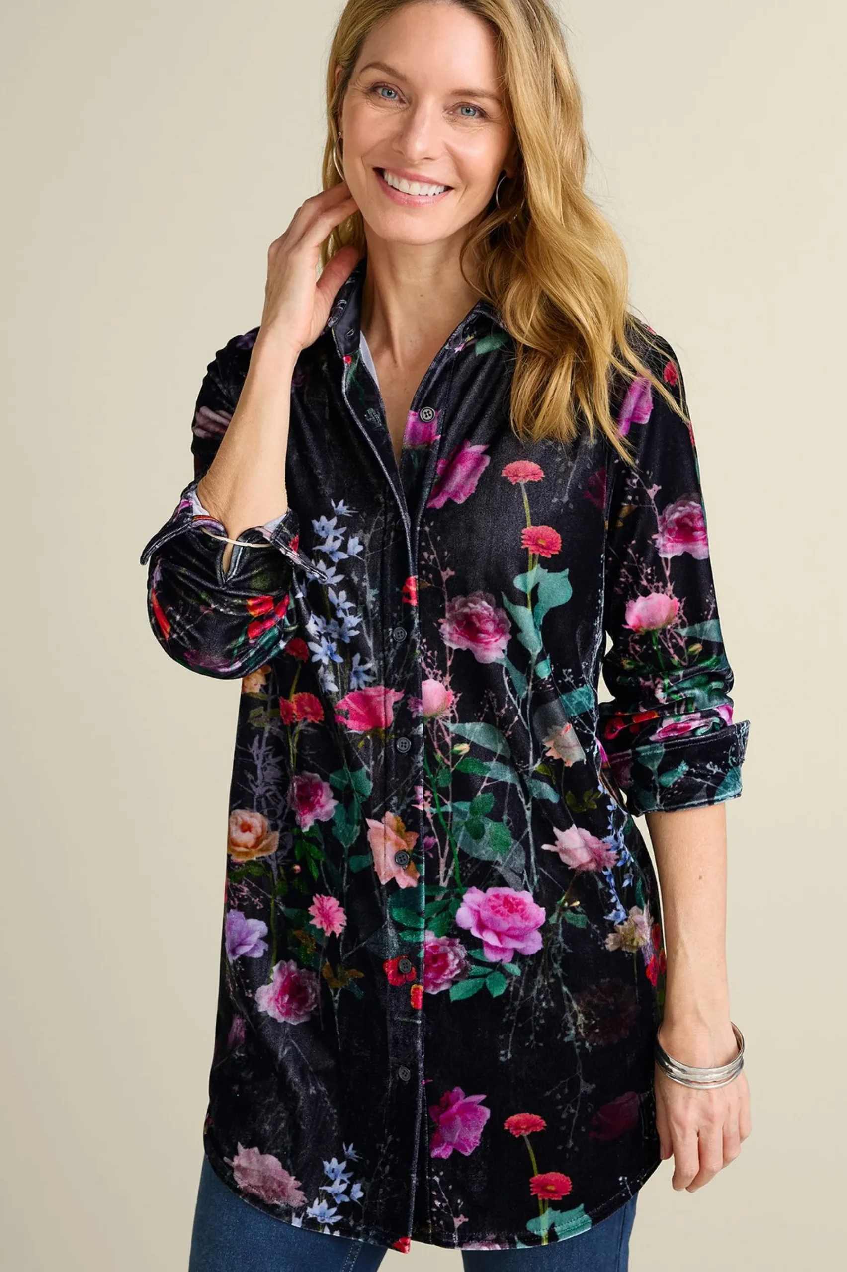 Soft Surroundings Velvet Boyfriend Tunic Shirt> Everyday Styles|EVelvet Styles
