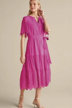 Soft Surroundings Verena Eyelet Midi Dress> Feminine Flourish|Vacation Shop