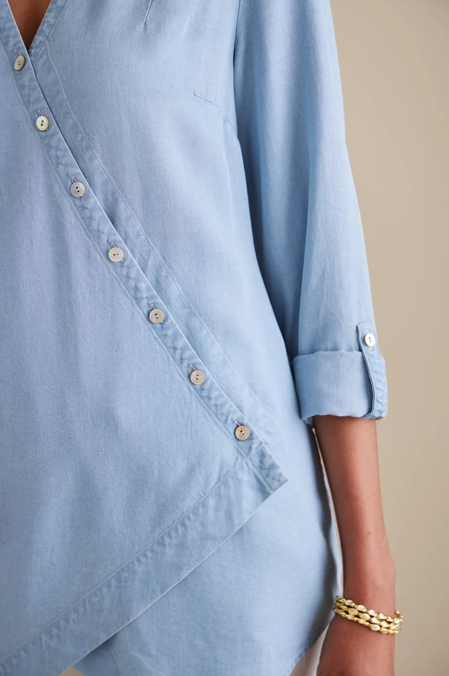 Soft Surroundings Washed TENCEL Tunic> Into The Blues|Vacation Shop